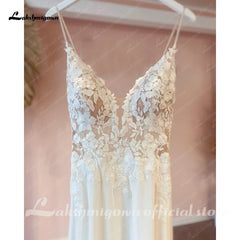 White Bridesmaid Dresses: Wedding Dress Straps Robe Mariee Vintage Lace Appliques
