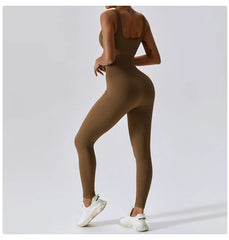 Women's Yoga One Piece Tracksuit Jumpsuit Seamless Sportswear Yoga Suit Gym