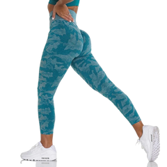 Camo Seamless Workout Leggings Butt Lift Yoga Pants Women Stretch Fitness