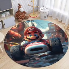 Super Mario cool Art Cartoon Print Round Carpet Living Room,kitchen,Sofa,Table