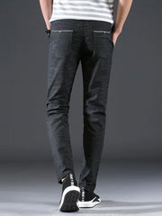 Baggy Business Trousers for Men Social Tailoring Man Suits Pants Gray Clothes