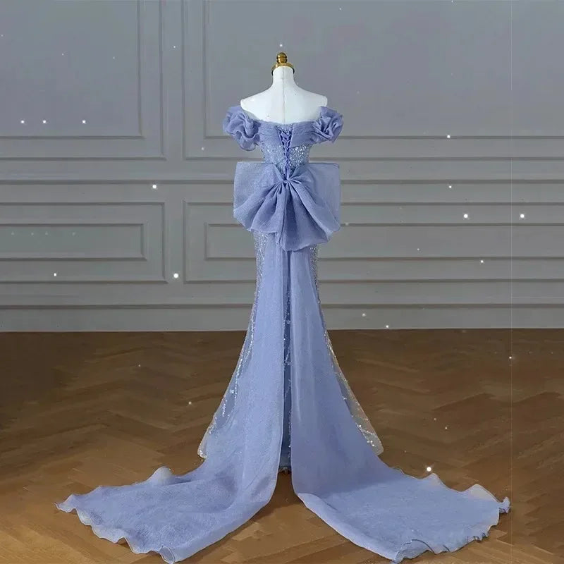 Homecoming Dresses: Prom Dresses Off Shoulder Sequins Mermaid Evening Gowns