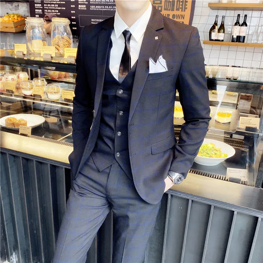 Tuxedo for Mens: 3/2 Piece Set Stylish Handsome Trend Smart Casual Four Seasons