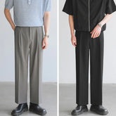 Suit Pants Men Fashion Social Mens Dress Pants Korean Loose Straight Casual Pants