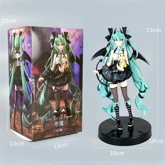 Top Selling Anime Peripheral Ornament Hatsune Miku Little Devil Dark Angel Chuyin Handmade PVC Model In Stock Fast Ship