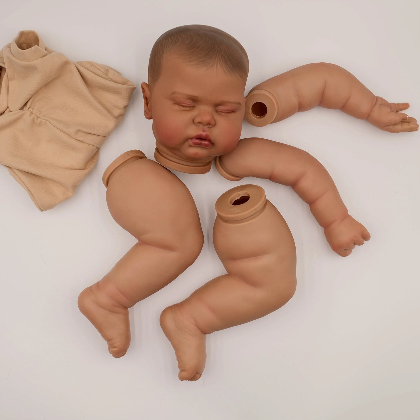 NPK 24inch Pickle Paint Doll Dark Skin Kit Already Painted Doll Parts Lifelike Reborn Baby DIY Toys