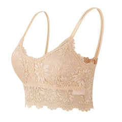 Women Lace Bras Top Comfortable Bralette Solid Color Underwear Vest