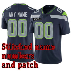 Stitched Football Jersey Custom Jacksonville,Miami,Minnesota,New England,New Orleans,San Francisco,Seattle,Tampa Bay,Tennessee,W