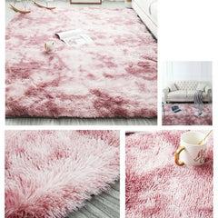40/60cm Pink Round Rug Mat Living Room Bedroom Carpet Floor Fluffy-Mat Anti-SHome