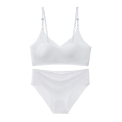Women Underwear Set Ice Silk Seamless panties Low Waist Beautiful Back