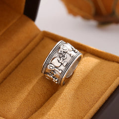 Creative Beautiful Retro Animal 925 Sterling Silver Jewelry Personality Ethnic