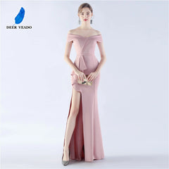 Homecoming Dresses: Women's Off Shoulder Evening Dress Long Soft Satin Formal