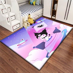 Kuromi Sanrio Lovely Carpet Rug for Living Room Bedroom Decoration Picnic Camp