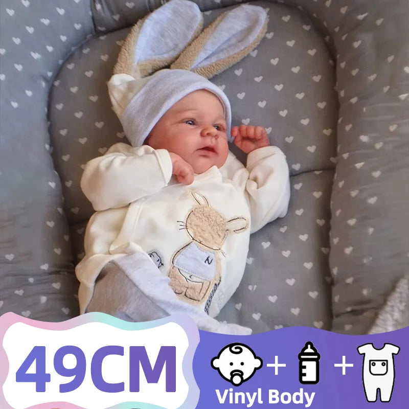 JOYORA 49cm 19in High Quality Handmade Dolls Are Like Newborn Baby Dolls with Soft 3D Skin and Lifelike Finished Products