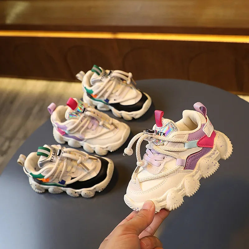 Running Shoes for Boys Mix Colorway Baby Tennis Shoes Girls School Student Sports Shoes