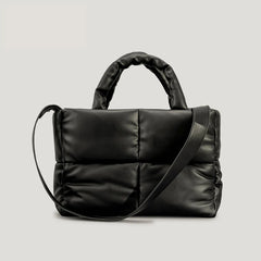 Fashion Leather Padded Tote Bag for Women Designer Quilted Handbags