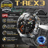 2025 T-REX3 1000mAh Large Battery Durable Adult Smart Watch GPS Strong Flashlight 10ATM Waterproof BT Call Sports Smartwatch Men