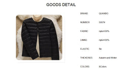 9 Color Women Puffer Jackets 90% Ultra Light Duck Down Women Matt Fabric