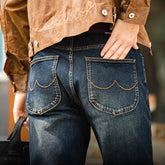 Maden Vintage Denim Washed Straight Leg Jeans for Men Casual Baggy Pants