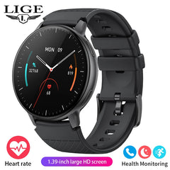 LIGE 2025 Smart Watch Women Bluetooth Call Custom Dials Watches Blood Oxygen Monitor Sport Men Smartwatch Ladies For Android IOS