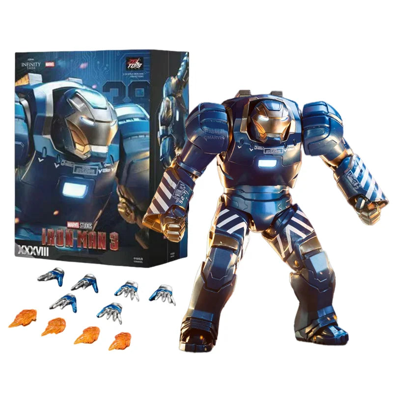 ZD Toys Iron Man MK35 Red Snapper Action Figure Iron Man Mk41 Mk47 Tank MK24 MK22 1/10 Scale Iron Man Collections Gift