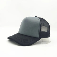 Unisex 5 Panel Trucker Hat For Adult Summer Net Baseball Cap Men