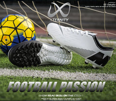 Men's Turf Soccer Shoes Kids Outdoor Long Spikes Training Ankle Football Boots
