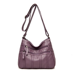 Fashion Soft Leather Crossbody Bags for Women Casual Female Multi Pocket