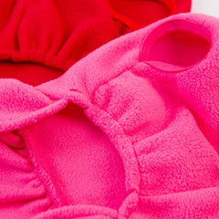 Solid Color High Collar Fleece Pet Dress Pullover For Small Dogs Princess Dress