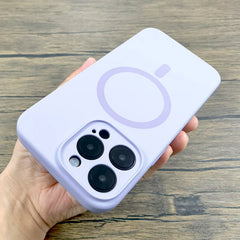 Silicone Rubber Case For iPhone 16 15 14 13 12 Pro Max 16Pro 15Pro 14Pro 13Pro iPhone15 For Magsafe Mag Safe Charge Cover