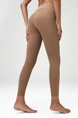 Women Yoga Pants Naked Feeling High Stretch Nylon High Waist Leggings Push Up