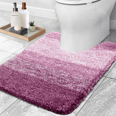 Bath Mat U-Shaped Extra Soft Bathroom Rug Absorbent Bathroom Carpet