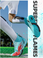 Soccer Shoes Men High Ankle Adult Professional Non-Slip Spike Indoor Football Boots