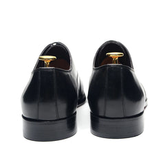 Luxury Genuine Leather Mens Business Dress Shoes Black Cap Toe Lace-Up Oxfords