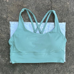 Women Fitness Bra Tights Yoga Vest High Strength Shockproof Gym Sports Top