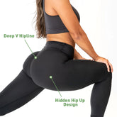 Tights Yoga Pants Hidden Scrunch Butt Sport Leggings for Women