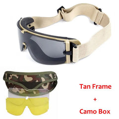 Glasses Wind and UV Protection Sunglasses Army Hunting Air Gun Color