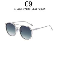 Sunglasses For Men Retro Oval Steampunk Round Shades Luxury Lunette