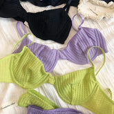 6 Color Women Underwear French Bralette Push Up Bra Set Ultra