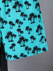 Boys' and children's 2-piece set, fashionable and casual thin breathable printed T-shirt+printed shorts