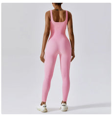 Women's Yoga One Piece Tracksuit Jumpsuit Seamless Sportswear Yoga Suit Gym