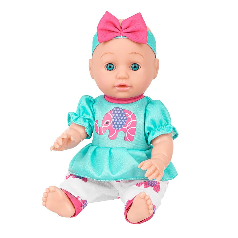 12inch Realistic Reborn Baby Doll For Kids Cute Baby Doll Movable Doll With Jumpsuits Birthday Gifts Children's Toys