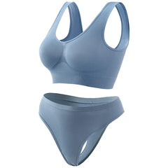Seamless Bra Set Women Wireless Underwear Female Tanks Bra Low Rise