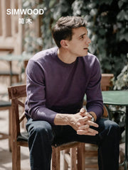 Autumn Basic Sweater Men Regular Fit Warm Knits Pullovers