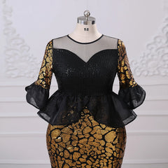 Homecoming Dresses: Exquisite Sequin Slim Half Sleeve Mermaid Evening Dresses