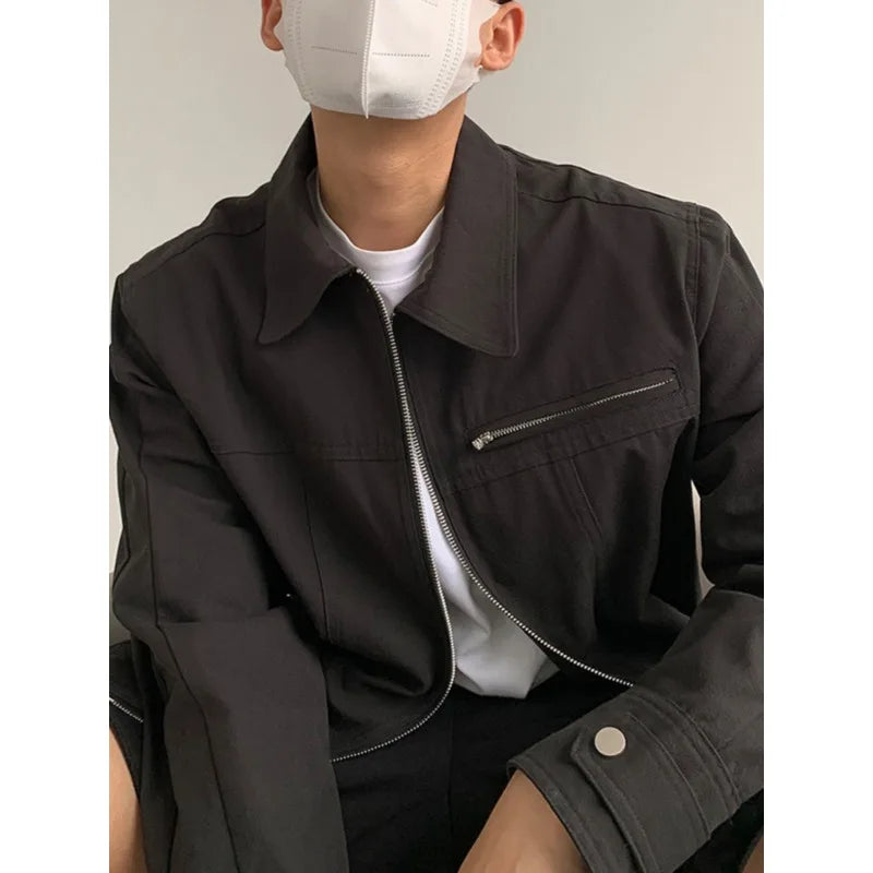 Washed-out Vintage Jacket Spring and Autumn Vintage Coat Men's New High Street