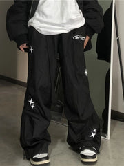 Parachute Pants Women Oversized Cyber Y2k Hip Hop Wide Leg Cargo Trousers