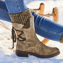 Women Winter Mid-Calf Boots Winter Shoes Ladies Fashion Snow Boots