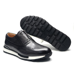 Luxury Brand Design Men's Oxford Sneaker Formal Calf Genuine Leather Laces