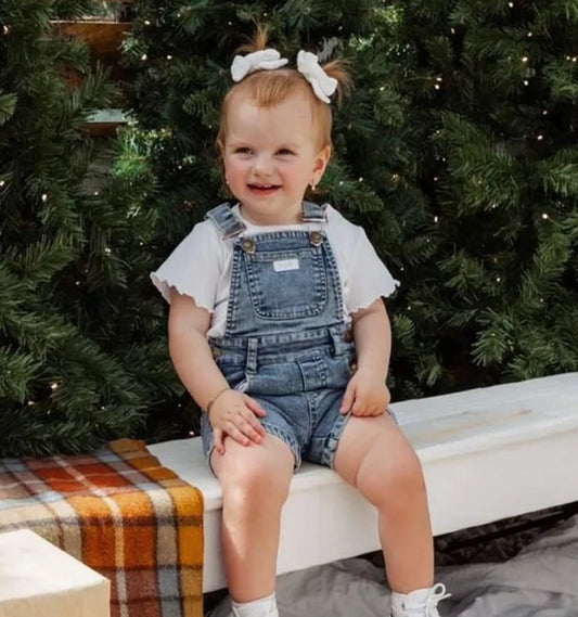 2024 Baby Boy Girl Overalls INS Toddler Denim Jumpsuit Clothes Unisex Infant Summer All-match Casual Pants 1 2 3 Y Kid Daily Set